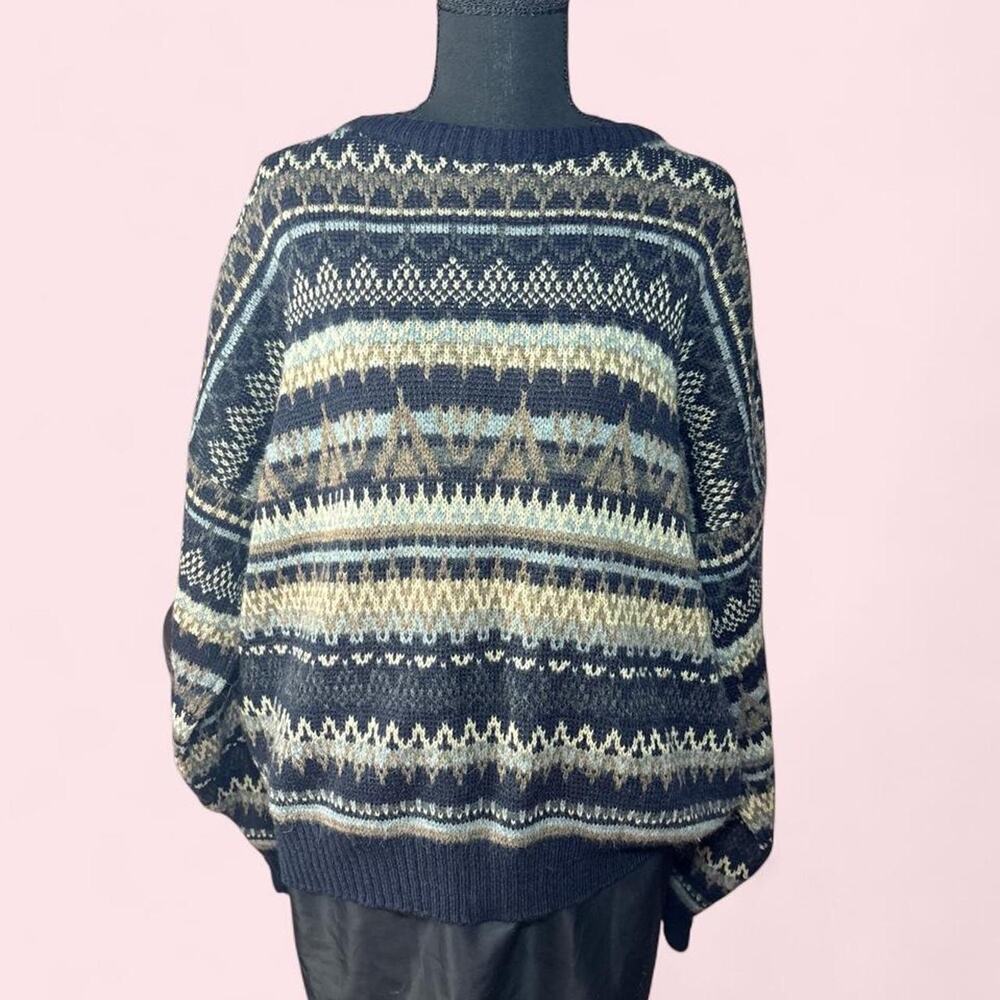 Vtg Bresci Classic Italian Size L wool blend sweater Grandpacore dark academia